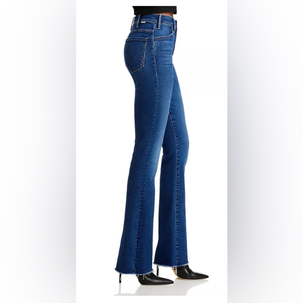 MOTHER The Hustler Heel Fray Jeans in Yakkity Yak-Size 30